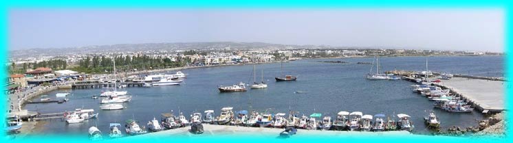 Paphos harbour from the old fort.